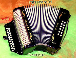 SPECIAL MODEL !  GERMANY !  BLACK !!  12 BASS  HOHNER CORSO  BUTTON   ACCORDION