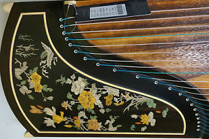 Dunhuang Guzheng, Chinese Zither Harp, Flowers Blooming