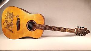 Blueberry Handmade Dreadnought Groove Guitar "Barong"