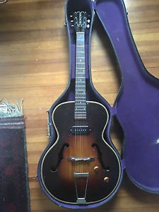 1936 Orpheum No. 3 Archtop Acoustic Electric Guitar W/Original Case Vintage USA