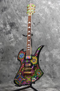 FERNANDES MG-120X X JAPAN HIDE Model Graphic On Black Made In Japan Monkey Pod