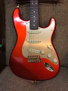 MJT Stratocaster Strat Style Candy Orange Nitro Beautiful Figured Neck