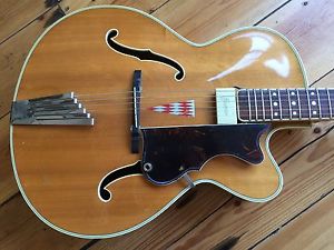 1958 Hofner President Electro Acoustic Archtop Jazz Guitar with Framus pickup