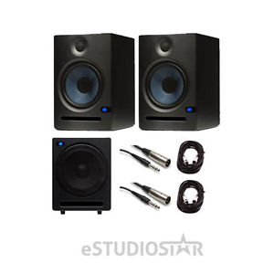 Presonus Eris E8 Studio Monitor with Presonus Temblor T10 Subwoofer and XLR Cabl