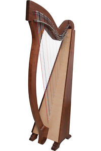 Natural 36 Strings Lever Harp in Rosewood