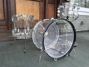 Vintage Ludwig Vistalite Downbeat Drum Kit 20x14 12x8 14x14
