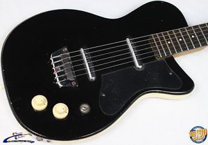 Vintage 1959 Silvertone 1301 Electric Guitar w/ Case Black Silvertone U2 #36119