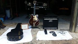 1962 country classic gretch with pevey amp Bandit 112 and cry baby pedal