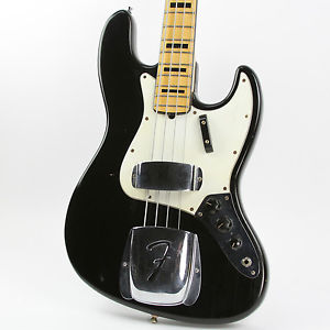 Vintage 1972 Fender Jazz Bass Black Refin W/ OHSC Geddy Lee!