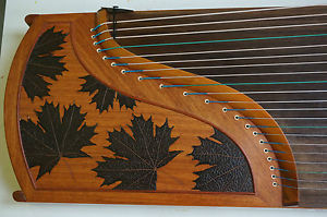 Chinese Guzheng, Chinese Zither Harp, Koto,Glorious Flowers In Spring And...