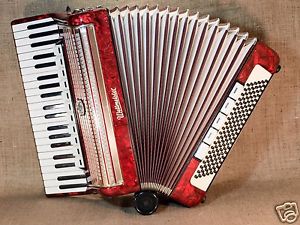 WELTMEISTER GERMAN PIANO ACCORDION 120 BASS BUTTON WORKING ACORDEON ACCORDEON