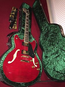 Upgraded Washburn HB-35 Electric Guitar with Extras