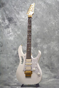 Ibanez JEM7V White Electric Guitar w/HardCase From Japan Used #U568