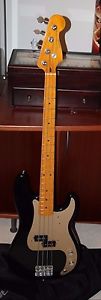 2015 Fender Classic Series '50s Precision Bass Black Gold +Bag MINT guitar