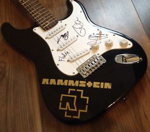 Rammstein Signed Autographed Guitar