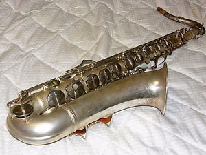 1940 Conn 10m Tenor Sax/Saxophone, Silver Plate, Naked Lady, Plays Great!