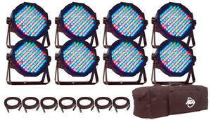 AMDJ Mega Flat Pak 8 -LED Par Pack With 8x Mega Par Lights