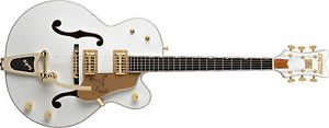Gretsch G6136T Blanc Falcon Guitare Électrique Article d'exposition Incl. Valise