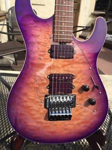 Music Man Steve Morse Electric Guitar Y2D Purple Sunset with Floyd Rose