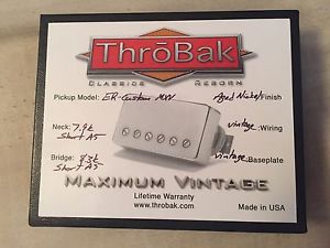 Throbak ER Custom Pickups New In Box! Aged Nickel