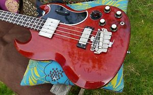 1963 Gibson EB-3 Cherry red 'Stinger' SG BASS (UK Seller) Rare.
