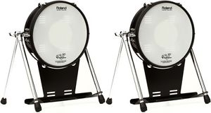 Roland KD-120B V-Kick Trigger Pad - Black (2-pack) Value Bundle