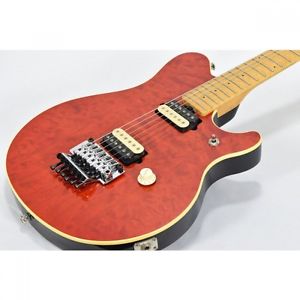 MUSIC MAN AXIS EX Translucent Red Guitar w/Softcase FREE SHIPPING Japan #I492