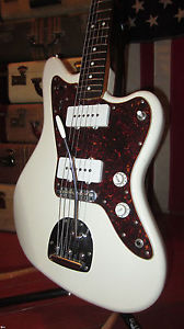 CIrca 1997 Fender Jazzmaster Electric Guitar Olympic White Crafted in Japan NICE