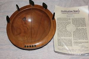 Cherry wood Sounding bowl Sound therapy meditation bowl.