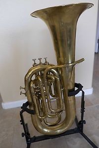 VINTAGE FRENCH BESSON 5 VALVE EUPHONIUM RAW BRASS