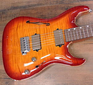 2012 Suhr Custom Archtop Standard F-Hole Aged Cherry Burst (7.06 Pounds!)
