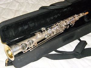 1928 Silver Conn Chu New Wonder  Bb Soprano Sax/Saxophone, Recent Pads Complete!