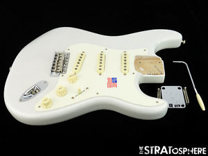 LOADED 2016 USA Fender ERIC JOHNSON Strat BODY Guitar Nitro White Blonde SALE