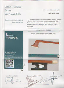 French violin bow Pajeot school , Raffin certified -19th century - open frog