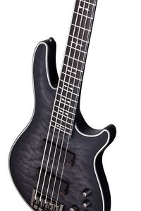Schecter Hellraiser Extreme 5 5-String Electric Bass Guitar See Thru Black Satin
