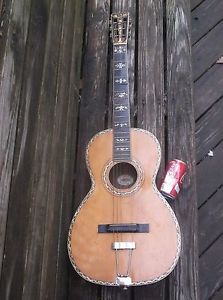Antique 1880 Louis Charles Albert PA Vintage Parlor Guitar C.F. Martin Co-Worker