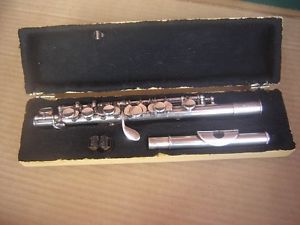 Piccolo Flöte Uebel vollsilber 900