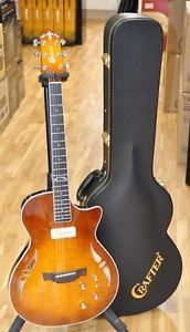 Crafter SAT-TMVS Slim Arch Electro-Acoustic Hybrid Guitar Tiger Maple Sunburst!
