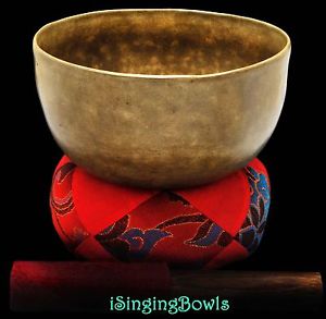 Antique Tibetan Singing Bowl: Bodhi 7", circa 17th Century, G3 & C#5. VIDEO