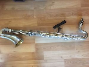 Vintage silver metal bass clarinet Guy Humphrey made in France -fresh overhauled