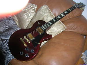 Gibson 1993 Les Paul Studio High Gloss See Thru Red Gold Hardware Ebony Board