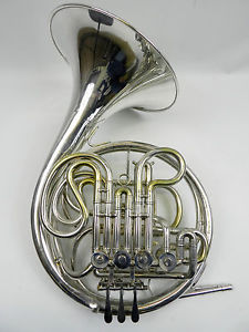 Waldhorn Waldhörner French horn in F/B Josef Lidl Brno Silver Real Photo 25