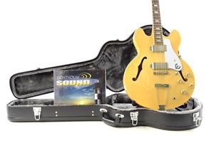 2013 Epiphone Casino Arch Top Electric Guitar - Natural w/ OHSC   P-90's