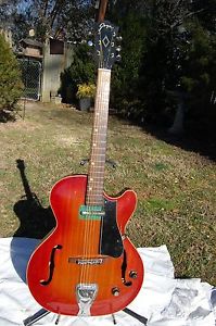 1960’s GOYA 335 Style Lipstick Cherry-burst Electric Guitar from Italy w Case