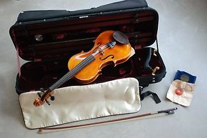4/4 Violine R64, 4/4 Violinbogen brasil, 4/4 Violinetui Maestro, Geige