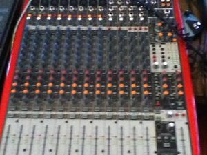 Berhinger 16 channel UFX 1604.mixer/interface.16 track recording DAW......