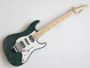 SCHECTER EX5-CTM FRT M/M Green w/hard case F/S Guiter Bass From JAPAN #V8