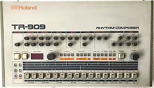 Roland TR-909 Rhythm Composer w/Foot Ped & CARTRIDGE ~MINT~ Vintage Drum Machine