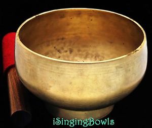 Antique Tibetan Singing Bowl: Stem 6 1/8", circa 18th Century, B3 & F5.VIDEO