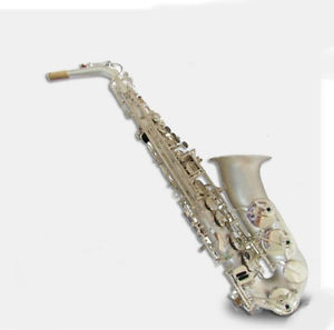 New Professional High-Grade Silver Plated U-Shape E Flat Brass Alto Saxophone #